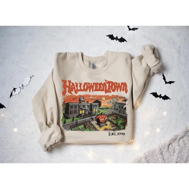 Halloweentown Est 1998 Sweatshirt, Halloweentown University, Retro Halloweentown Sweatshirt, Fall Sweatshirt, Halloween...