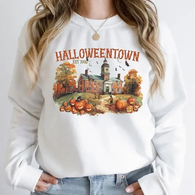 Halloweentown Est 1998 Sweatshirt, Halloweentown University, Retro Halloweentown Sweatshirt, Fall Sweatshirt, Vintage...
