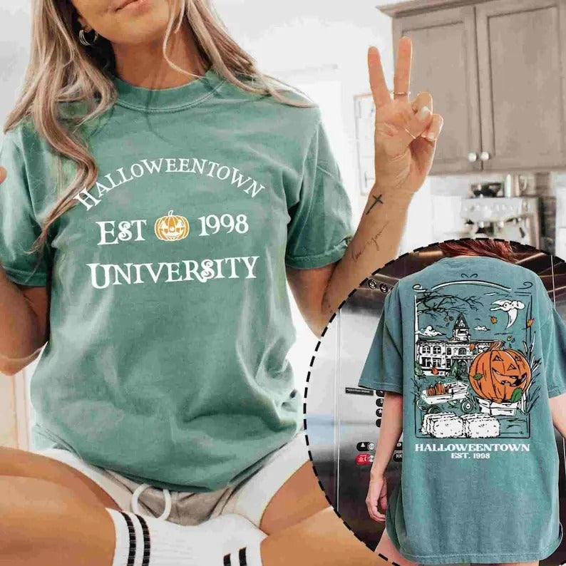 Halloweentown University Est 1998 Shirt, 2 Sides Halloweentown Shirt, Fall Shirt, Halloweentown 1998 Shirt, Halloween...