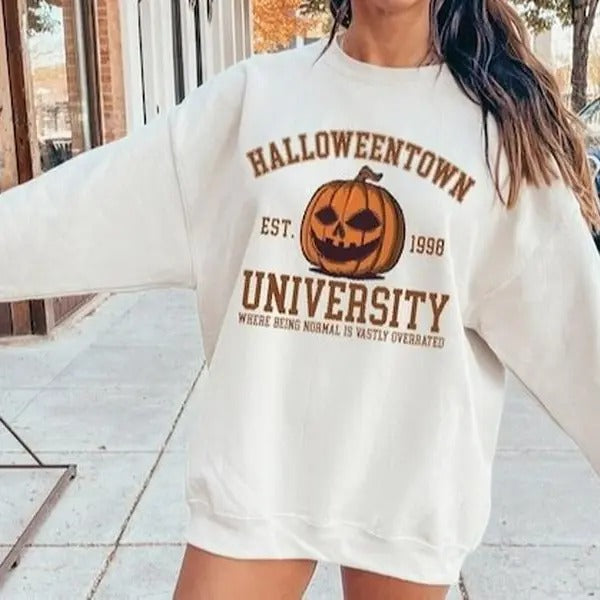 Halloweentown University Sweatshirt, Halloween Town Est 1998 Sweatshirt, Fall Sweatshirt, Pumpkin Shirt, Halloween...