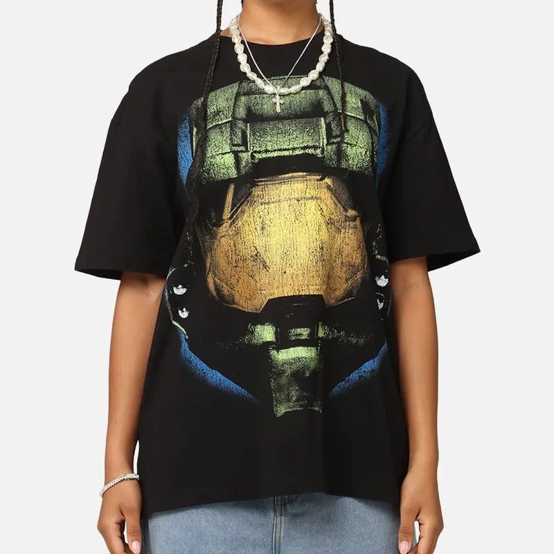 Halo Big Head T-Shirt Trending Movie Shirt Menswear Womenswear Streetwear Movie Fans Graphic Casual Clothing Crewneck Top...