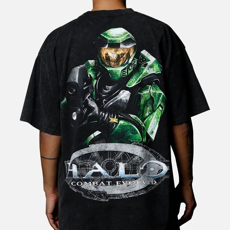 Halo Halo Combat Evolved Vintage T-Shirt Trending Movie Shirt Menswear Womenswear Streetwear Movie Fans Graphic Casual...