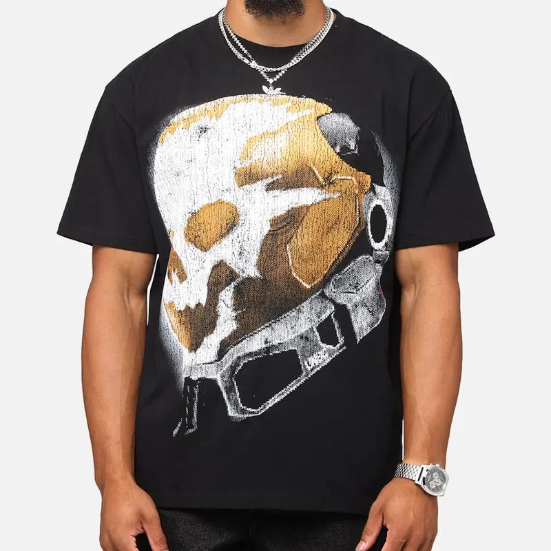 Halo Halo Reach Emile Big Head T-Shirt Black Trending Movie Shirt Menswear Womenswear Streetwear Movie Fans Graphic...