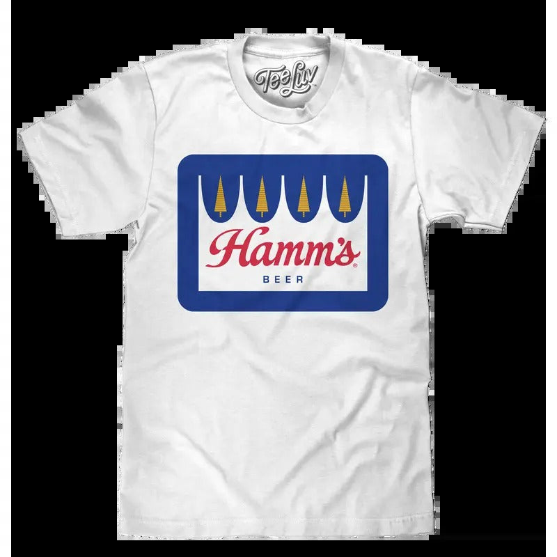 Hamm's Crown Color Logo T-Shirt - White Hoodie, Sweatshirt | HypeDripTees.com
