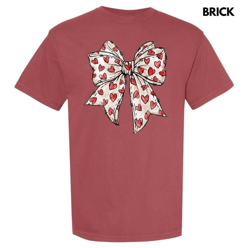 Hand Drawn Heart Bow Comfort Colors T-Shirt 'NLB' Hoodie, Sweatshirt | HypeDripTees.com