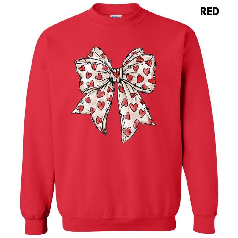 Hand Drawn Heart Bow Sweatshirt 'NLB' T-Shirts, Hoodie | HypeDripTees.com