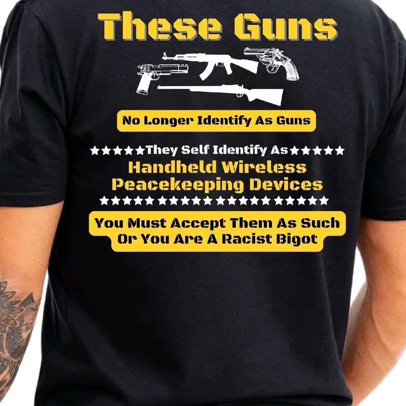 Handheld Wireless Peacekeeping Device T-Shirt Menswear gun control Hoodie, Sweatshirt | HypeDripTees.com