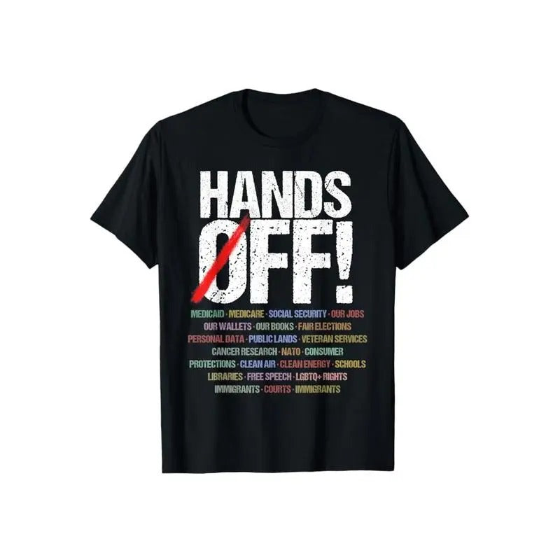 Hands Off Protest Shirt, Political Activism Tshirt, Save Public Lands, Medicare Social Security, Free Speech,...