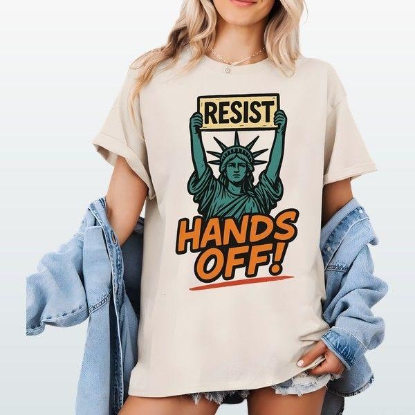 Hands Off Resist T-shirt Adventure Tee For Outdoor Enthusiasts Gift For Her Hoodie, Sweatshirt | HypeDripTees.com