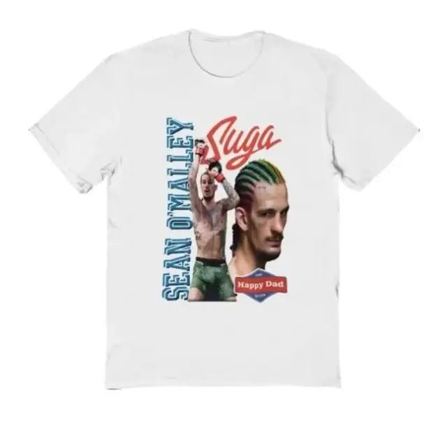 Happy Dad x Suga Sean Vintage Fight Night Tee, Unisex Tshirt, Menswear, Sporty Men, Cotton Retro Soft T-Shirt Top Classic...