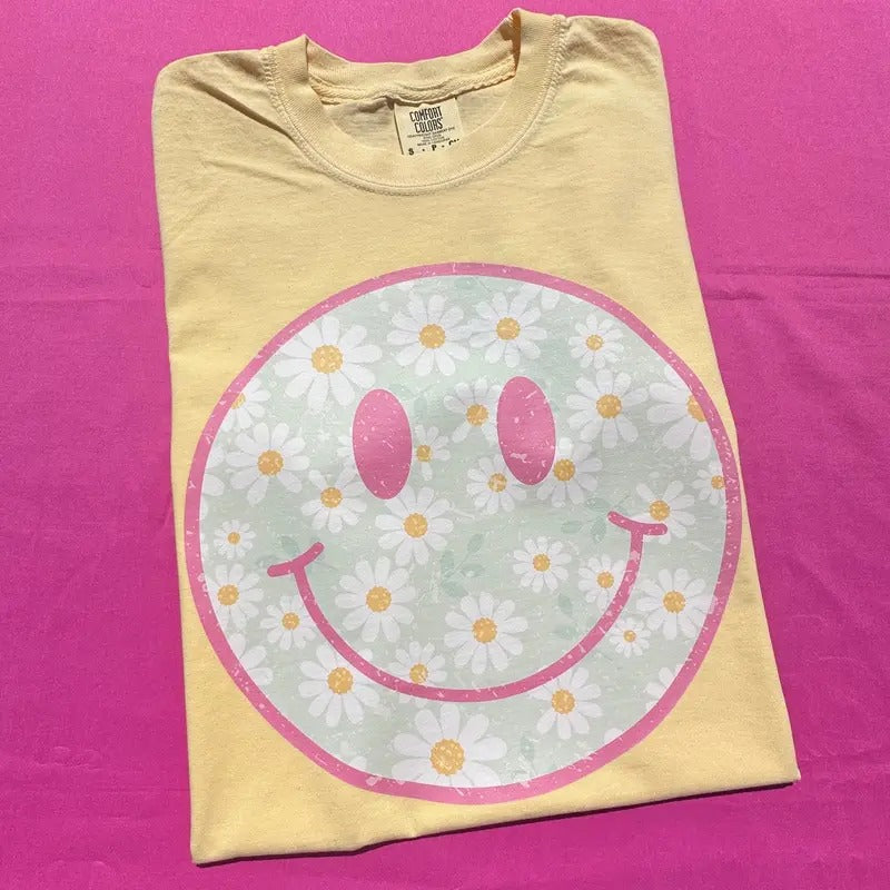 Happy Daisy Face Comfort Colors T-Shirt 'NLB' Hoodie, Sweatshirt | HypeDripTees.com