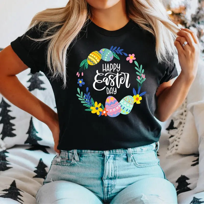 Happy Easter T-Shirt, Easter Unicorn Shirt, Happy Easter Egg Tee, Easter Bunny Tee, Easter Day Shirt, Women Easter Tee,...