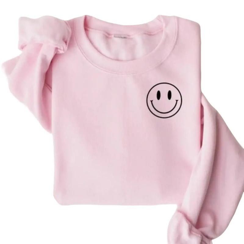 Happy Face Sweatshirt, Smile Crewneck T-Shirts, Sweatshirt, Hoodie | HypeDripTees.com
