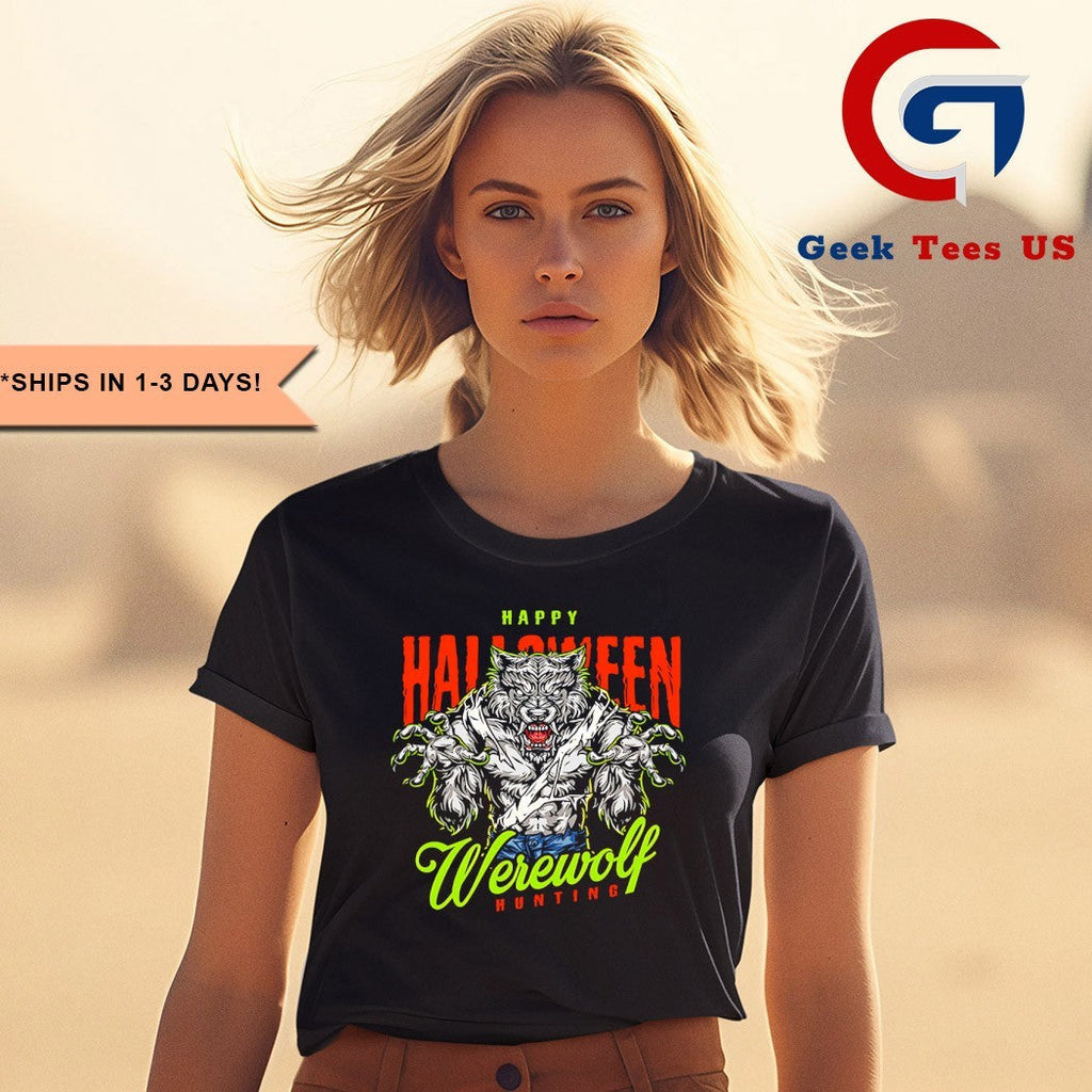 Happy Halloween Werewolf hunting shirt