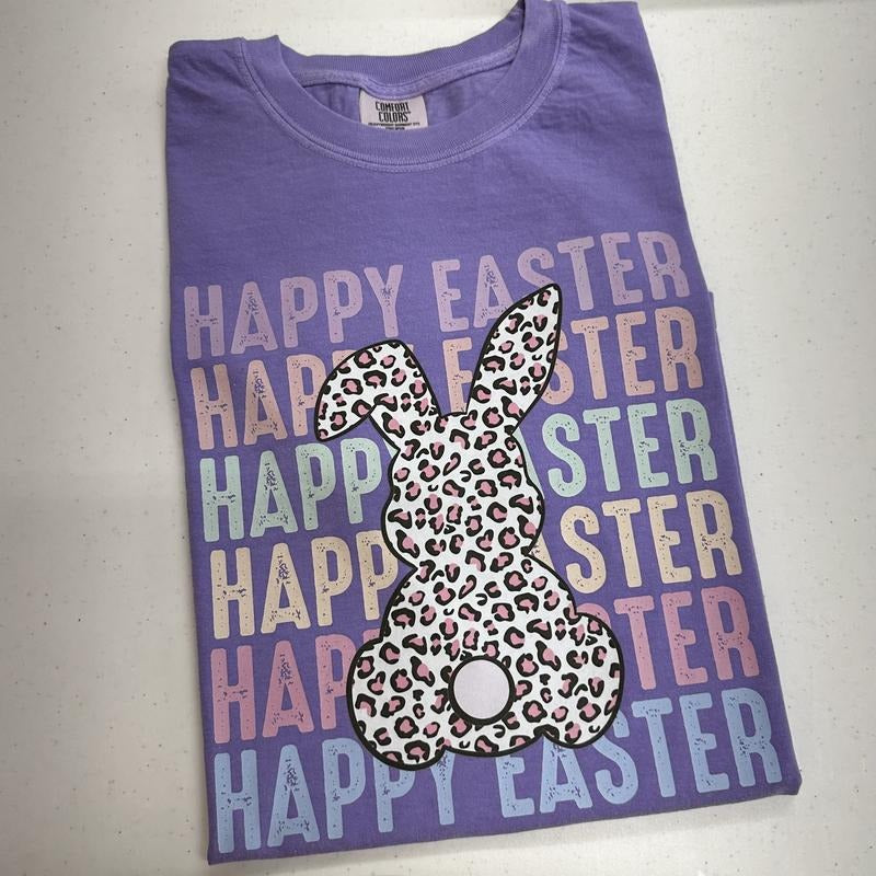 Happy Happy Easter Bunny Comfort Colors T-Shirt Hoodie, Sweatshirt | HypeDripTees.com