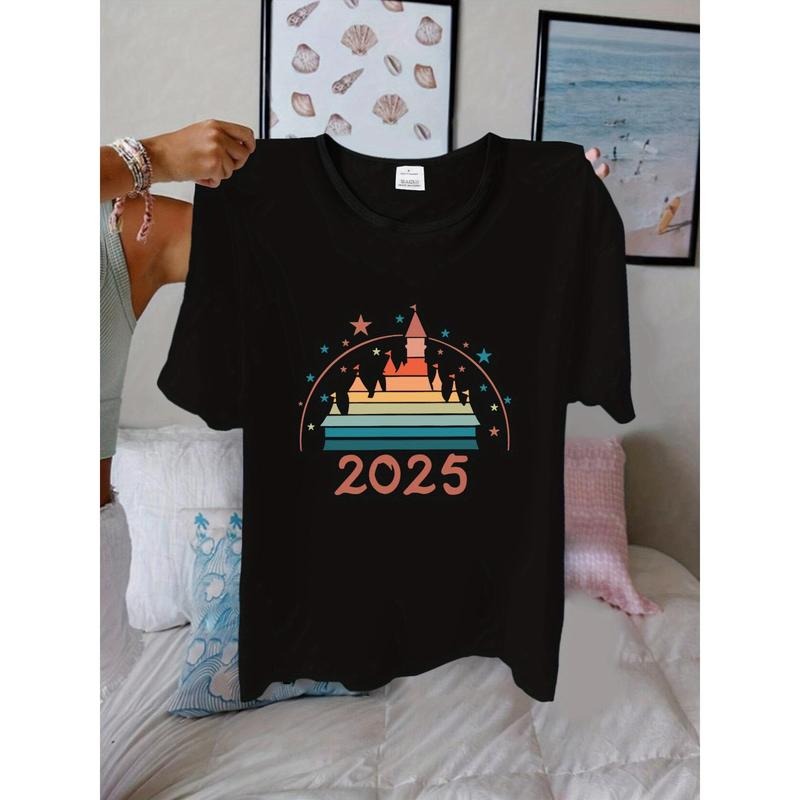 Happy New Year! Women'S Stylish Short-Sleeve T-Shirt with American Print, Perfect for Spring And Summer, Designed to Be...