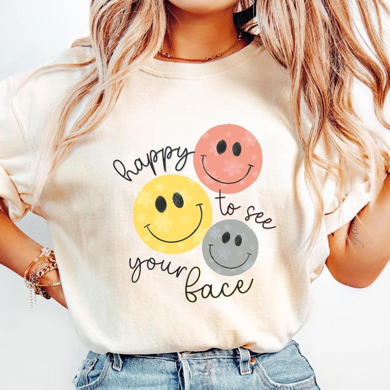 Happy To See Your Face Shirt, Back To School Teacher  Shirt, Teacher Life Shirt, Teaching Appreciation, New Teacher Gifts...
