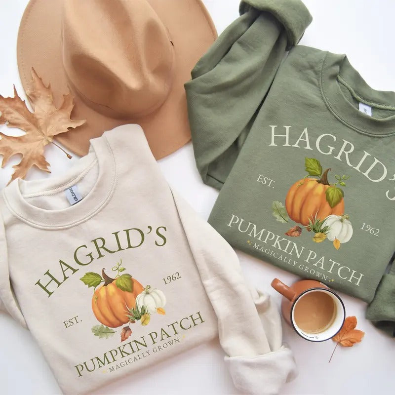 Hargid's Pumpkin Patch Shirt Pumpkin Farm Crewneck Sweatshirt Potter Book Christmas Birthday Gift Potterhead Fan Autumn...