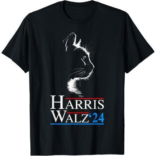 Harris Waltz 2024 Cat Election Kamala Harris Tim Walz 2024 T-Shirt made in usa Hoodie, Sweatshirt | HypeDripTees.com