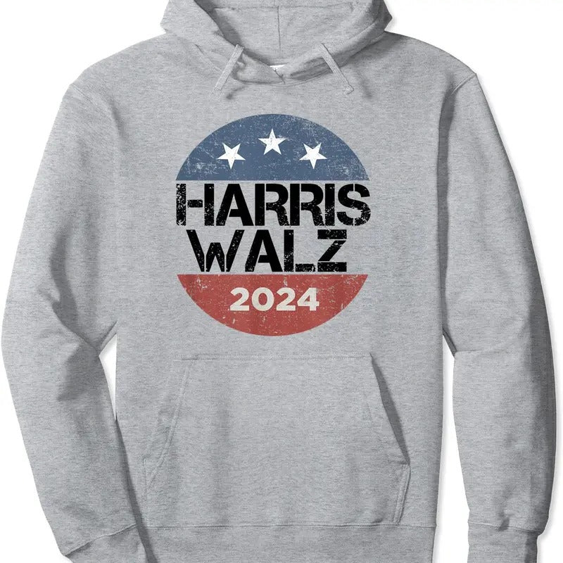 Harris Waltz 2024 Election | Kamala Harris Tim Waltz 2024 Hoodie | Unisex Hooded Sweatshirt T-Shirts | HypeDripTees.com