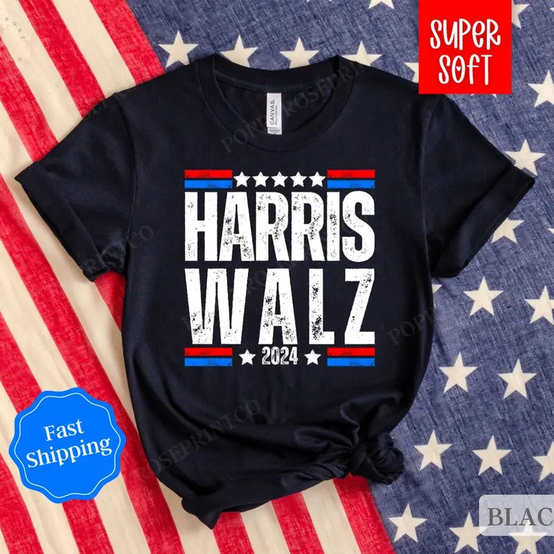 Harris Walz 2024 Shirt, Election 2024 Shirt, Madam President Shirt, Kamala TShirt Hoodie, Sweatshirt | HypeDripTees.com