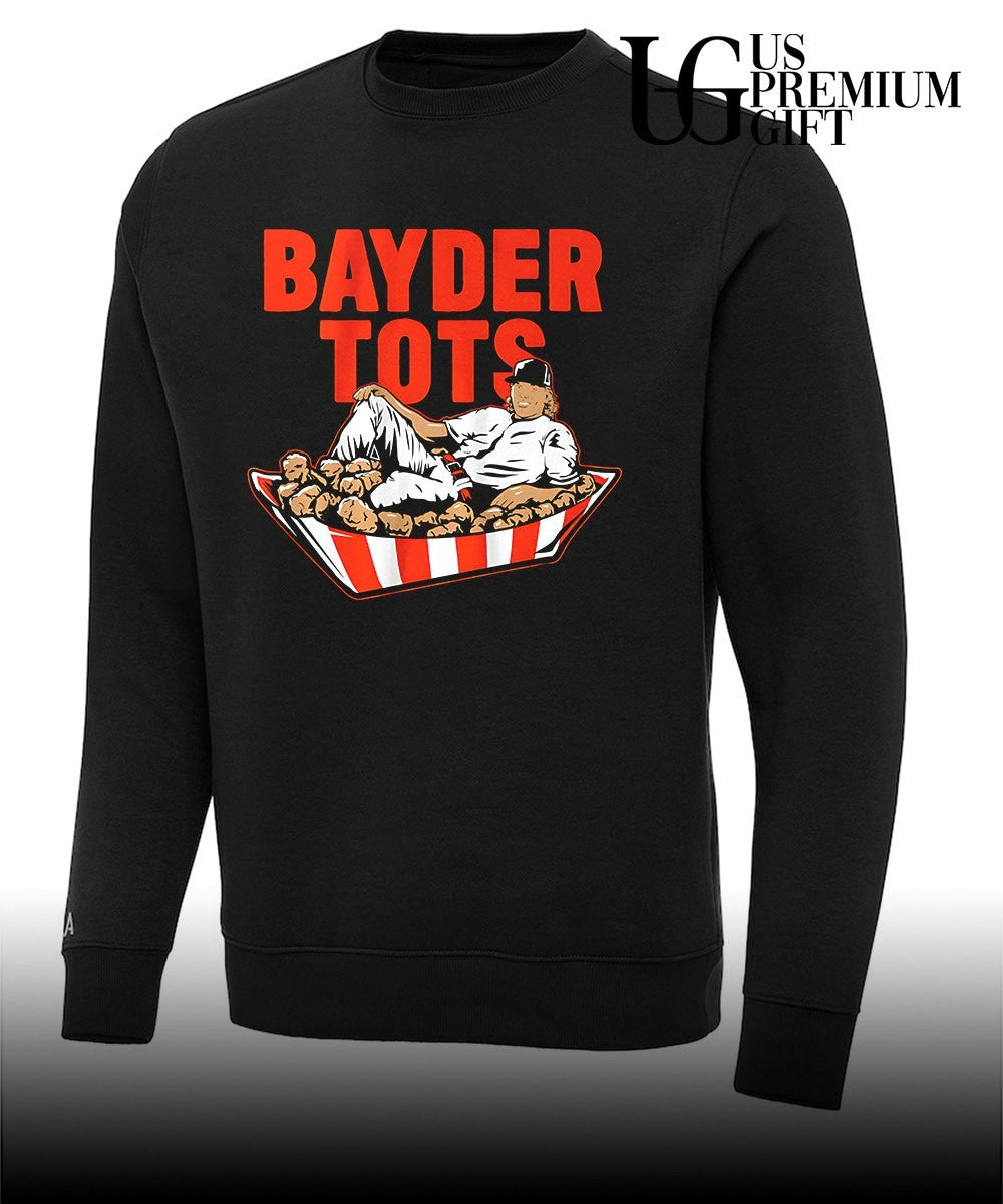 Harrison Bader wearing Bayder Tots San Francisco Giants shirt