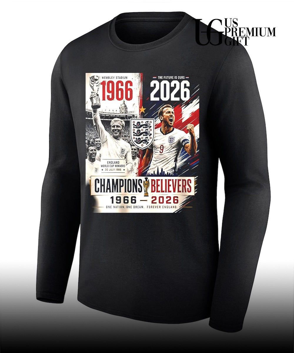 Harry Kane England World Cup 1966-2026 Champions Believers One Nation Dream shirt