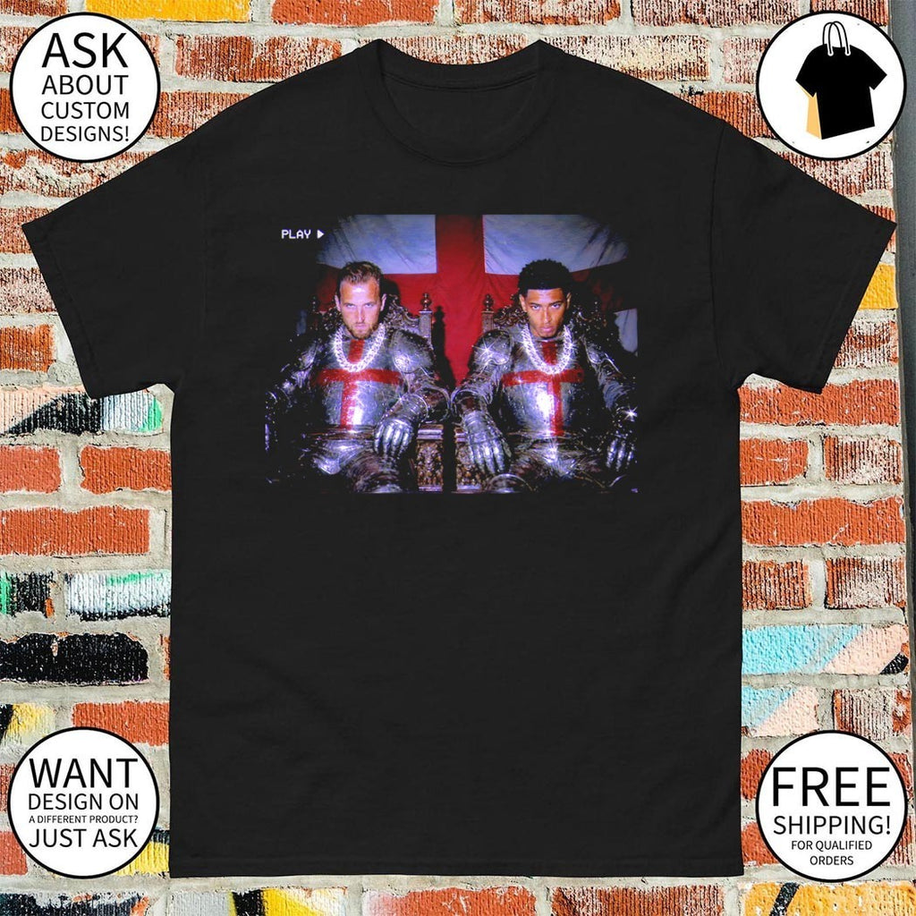 Harry Kane and Jude Bellingham combatant Engalnd Soccer World Cup 2026 shirt