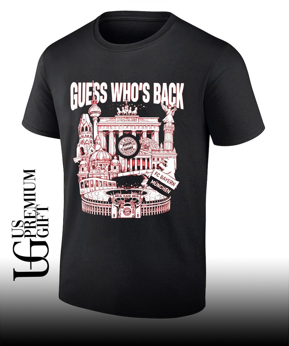 Harry Kane wearing Guess who’s Back Bayern shirt
