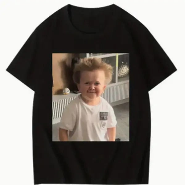Hasbulla Meme Graphic T-shirt, Boy Cute Meme T-shirt, 100% Cotton, Crew Neck, Slight Stretch, Breathable &...