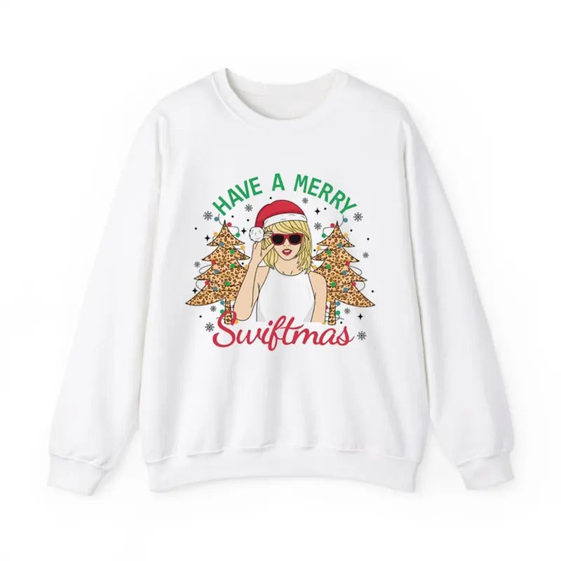 Have A Merry Swiftmas Sweatshirt Cozy Funny Xmas Sweatshirt T-Shirts, Hoodie | HypeDripTees.com