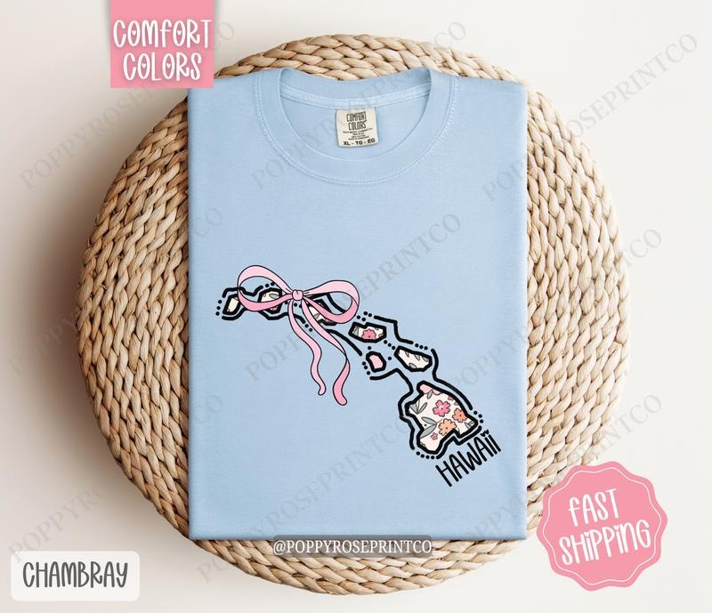 Hawaii Comfort Colors State Tshirt, Cute Hawaii Shirt, Hawaii Tshirt, Hawaii Shirt Hoodie, Sweatshirt | HypeDripTees.com