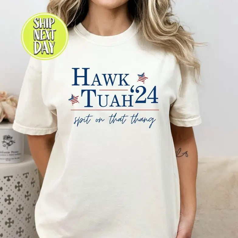 Hawk Tuah 24 Funny T-shirt,Hawk Tuah 2024 Sweatshirt Hoodie | HypeDripTees.com