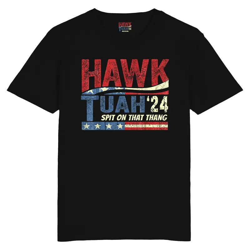 Hawk Tuah Spit on that Thang Shirt, TikTok Viral Tee, Hawk Tuah 24 Tee Hoodie, Sweatshirt | HypeDripTees.com