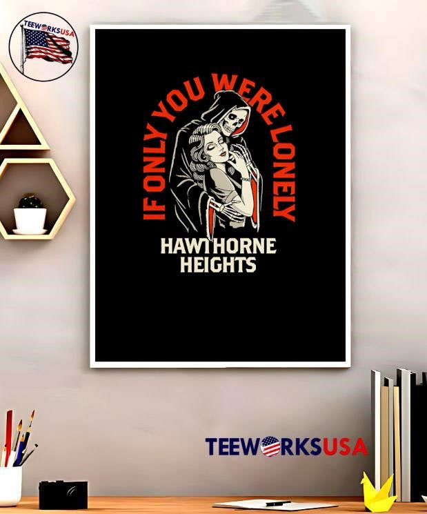 Hawthorne Heights Grim Reaper Embracing Woman If Only You Were Lonely T-Shirt