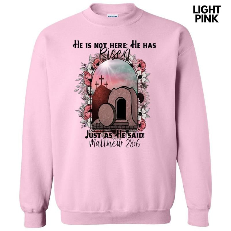 He Has Risen Sweatshirt T-Shirts, Hoodie | HypeDripTees.com