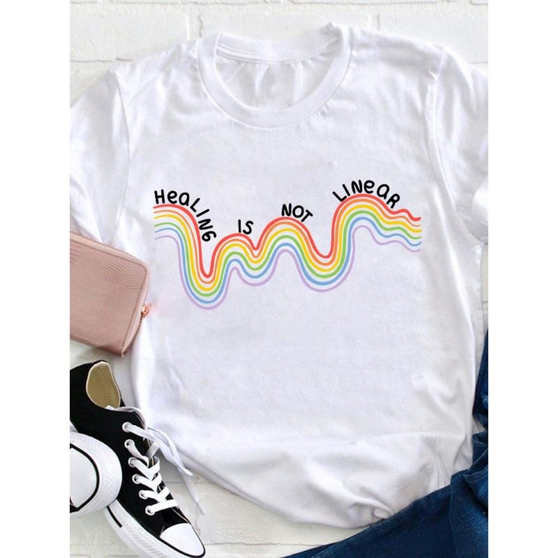 Healing Is Not Linear Teacher T Shirt, Loose, Women'S Casual Round Neck T-Shirt Hoodie, Sweatshirt | HypeDripTees.com