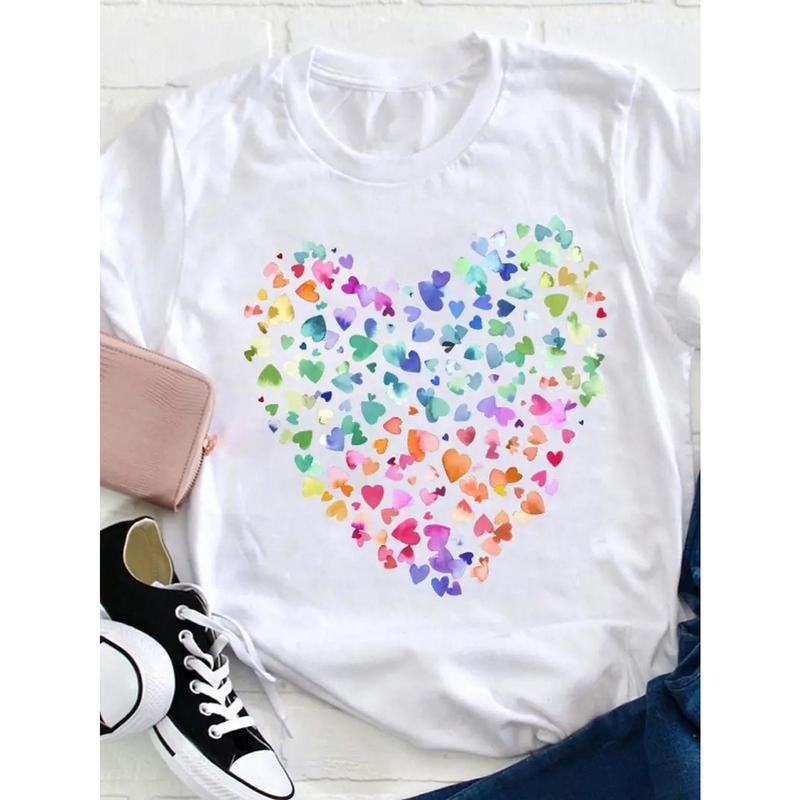 Heart - filled and Cheerful T - Shirt: Colorful Heart