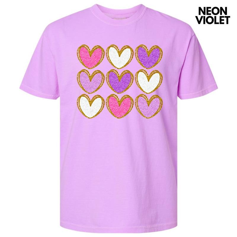 Heart Faux Glitter Collage Comfort Colors T-Shirt 'NLB Hoodie, Sweatshirt | HypeDripTees.com