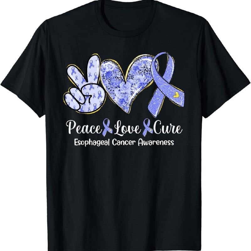 Heartfelt Esophageal Cancer Awareness T-Shirt With Hope Message Hoodie, Sweatshirt | HypeDripTees.com