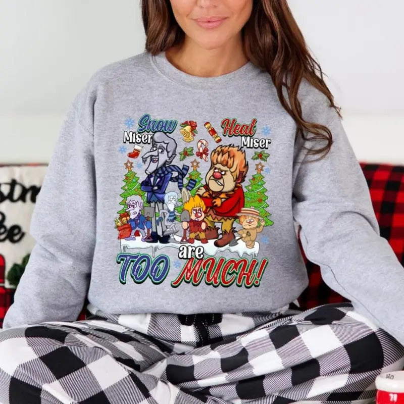 Heat Miser Snow Miser Shirt, Christmas Holiday Tee, Festive Miser Brothers Sweater, Funny Holiday Apparel, Year Without...