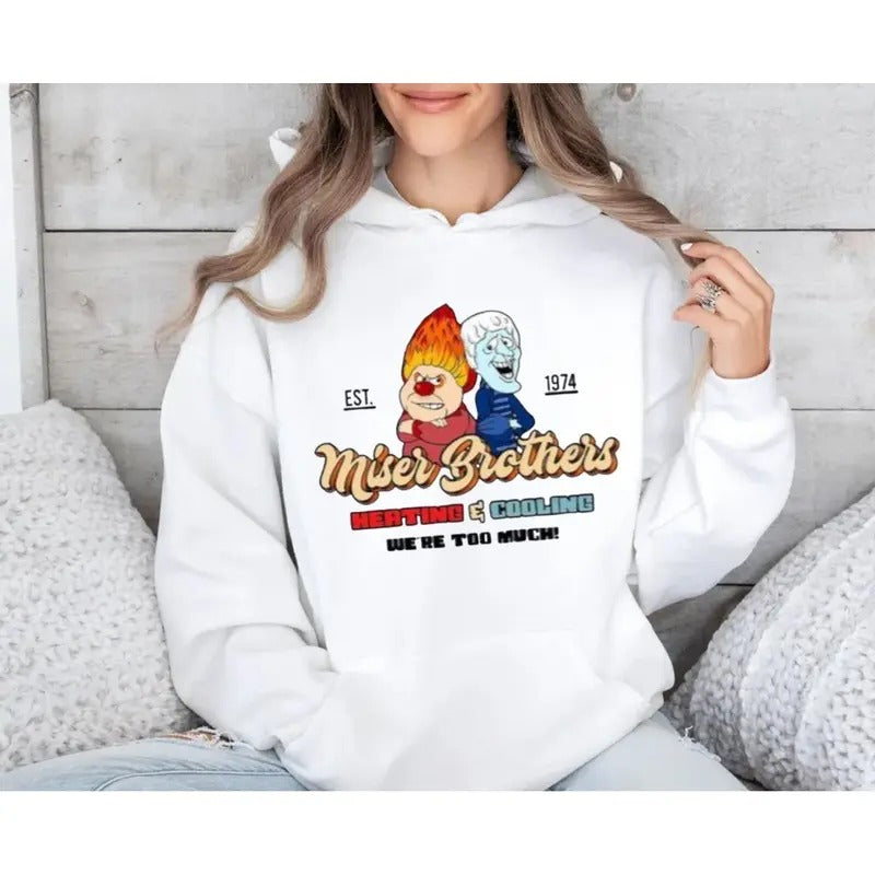 Heating And Cooling We Are Too Much Shirt, The Year Without A Santa Claus Shirt, Christmas Gift, Unisex Sweater Pullover...
