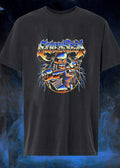 Heavy Metal Apparel Skeleton Robot Holding Heart Cyborg T-Shirt