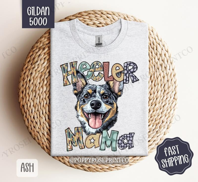 Heeler Mama Shirt Gildan, Dog Mom Women's Tee, Cute Dog Mama Women's Tshirt Plus Sizes Hoodie, Sweatshirt | HypeDripTees.com