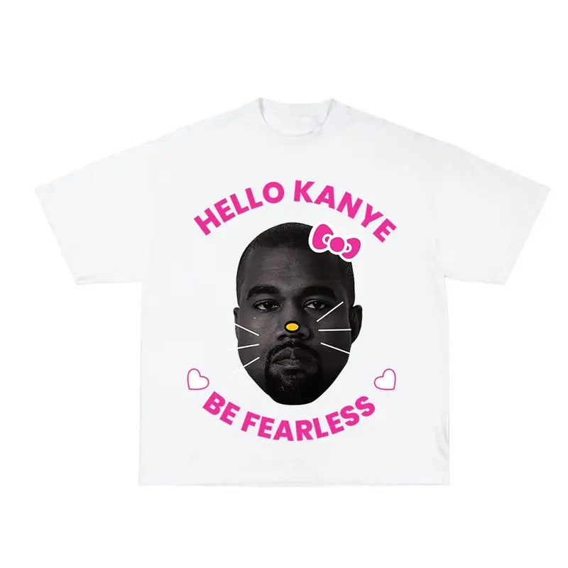 Hello Kanye Cat Cute Graphic Tee Shirt Hoodie, Sweatshirt | HypeDripTees.com