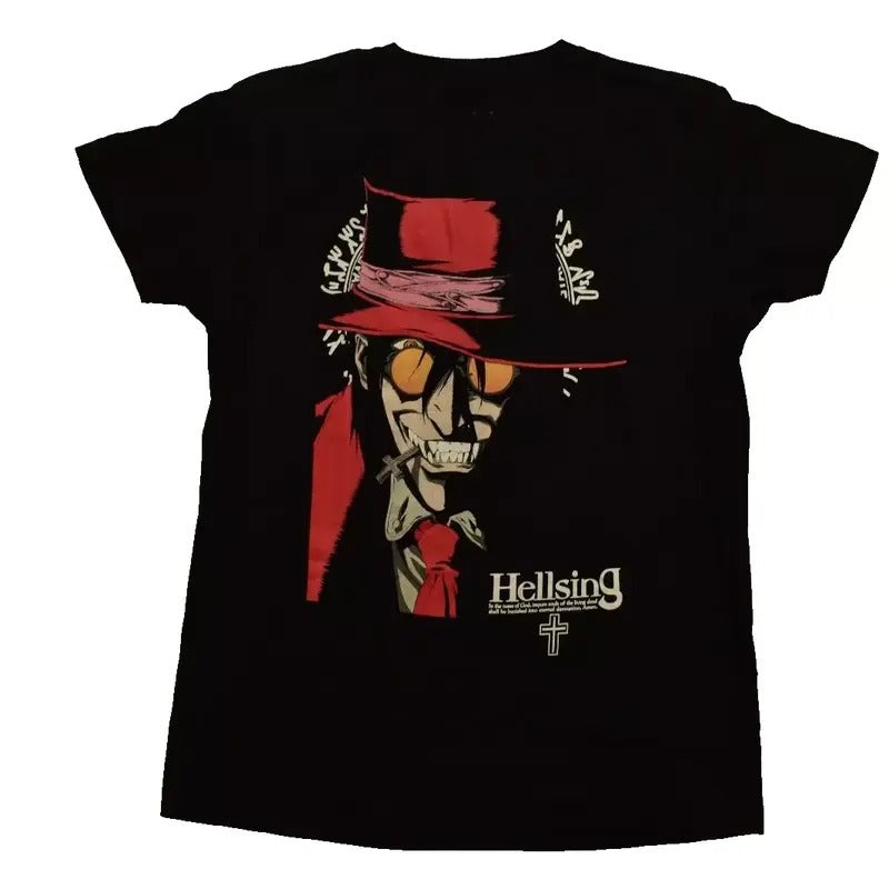 Hellsing Mens Alucard Anime Black Shirt, Classic Horror Gift, Halloween Tee Hoodie, Sweatshirt | HypeDripTees.com