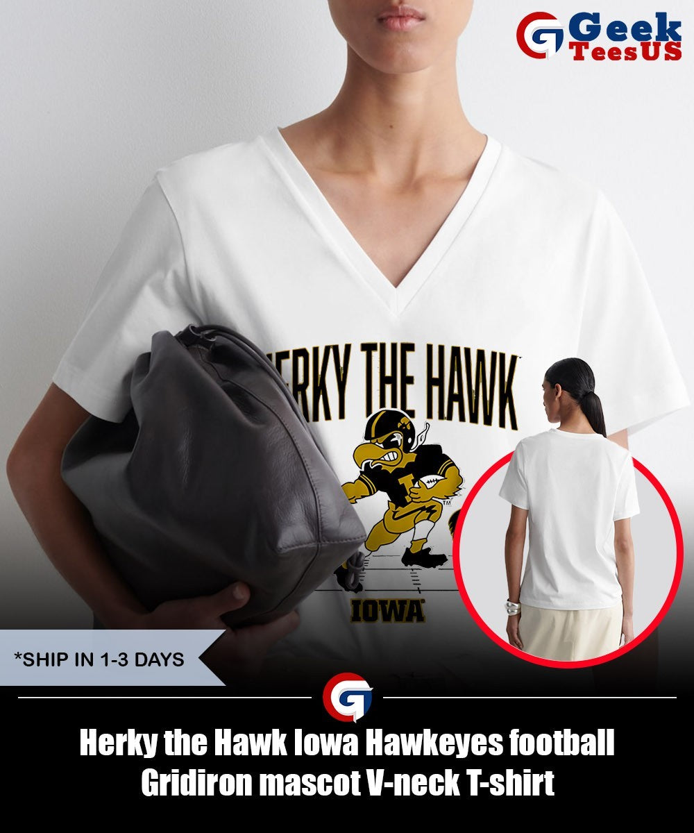 Herky the Hawk Iowa Hawkeyes football Gridiron mascot shirt