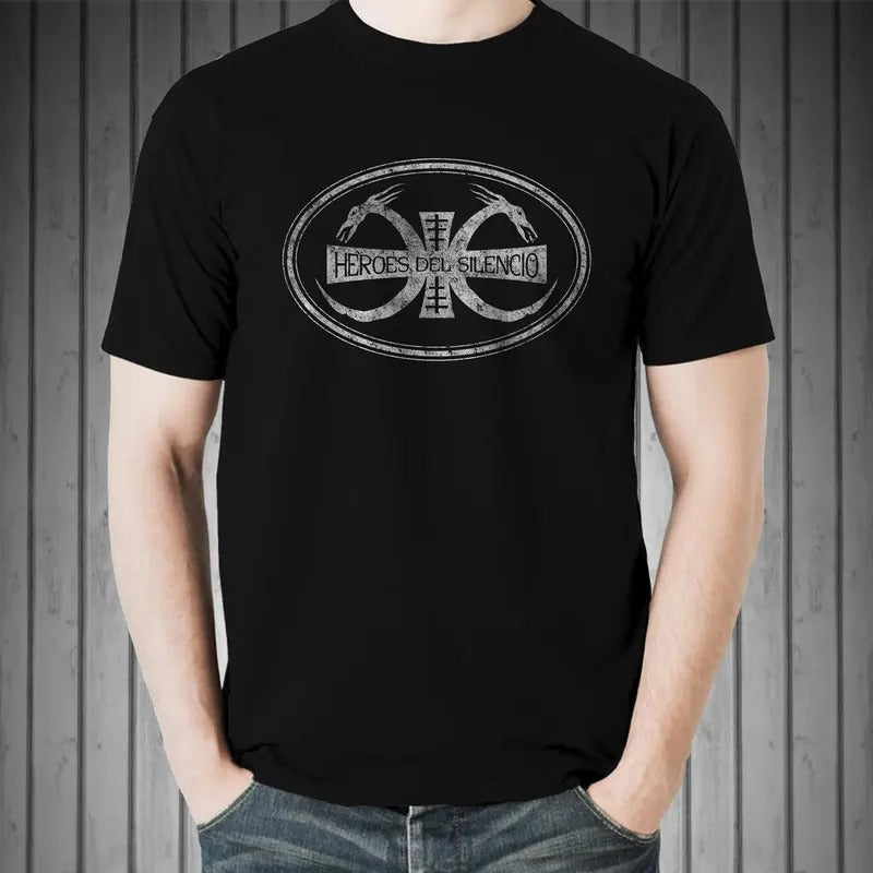 Heroes Del Silencio Bunbury Distressed Logo B T-Shirt Casual Crewneck Hoodie, Sweatshirt | HypeDripTees.com