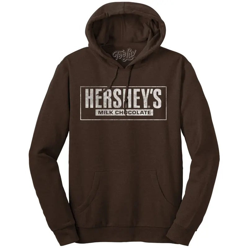 Hershey's Milk Chocolate Pullover Hooded Sweatshirt - Brown T-Shirts, Hoodie | HypeDripTees.com