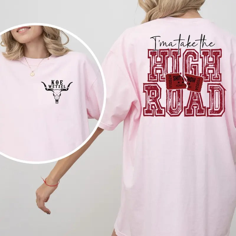 High Road Unisex Comfort colors tShirt Casual Loose Hoodie, Sweatshirt | HypeDripTees.com